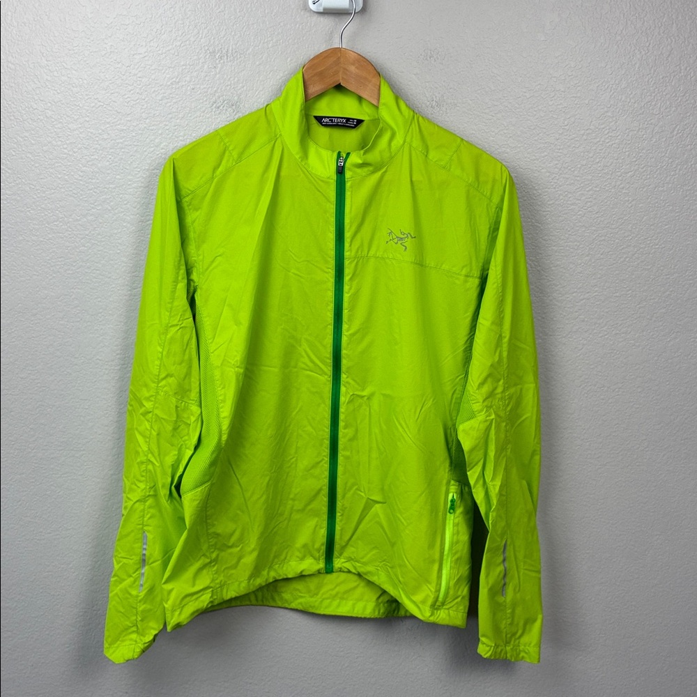 Arc'teryx Incendo Jacket Neon Green Windbreaker Airshell Windshell Coat M - Picture 3 of 10